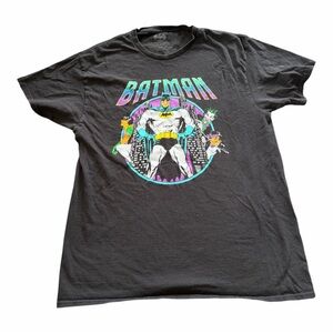 Retro Black Batman Robin Graphic T Shirt Men’s Size Large Comic Tee